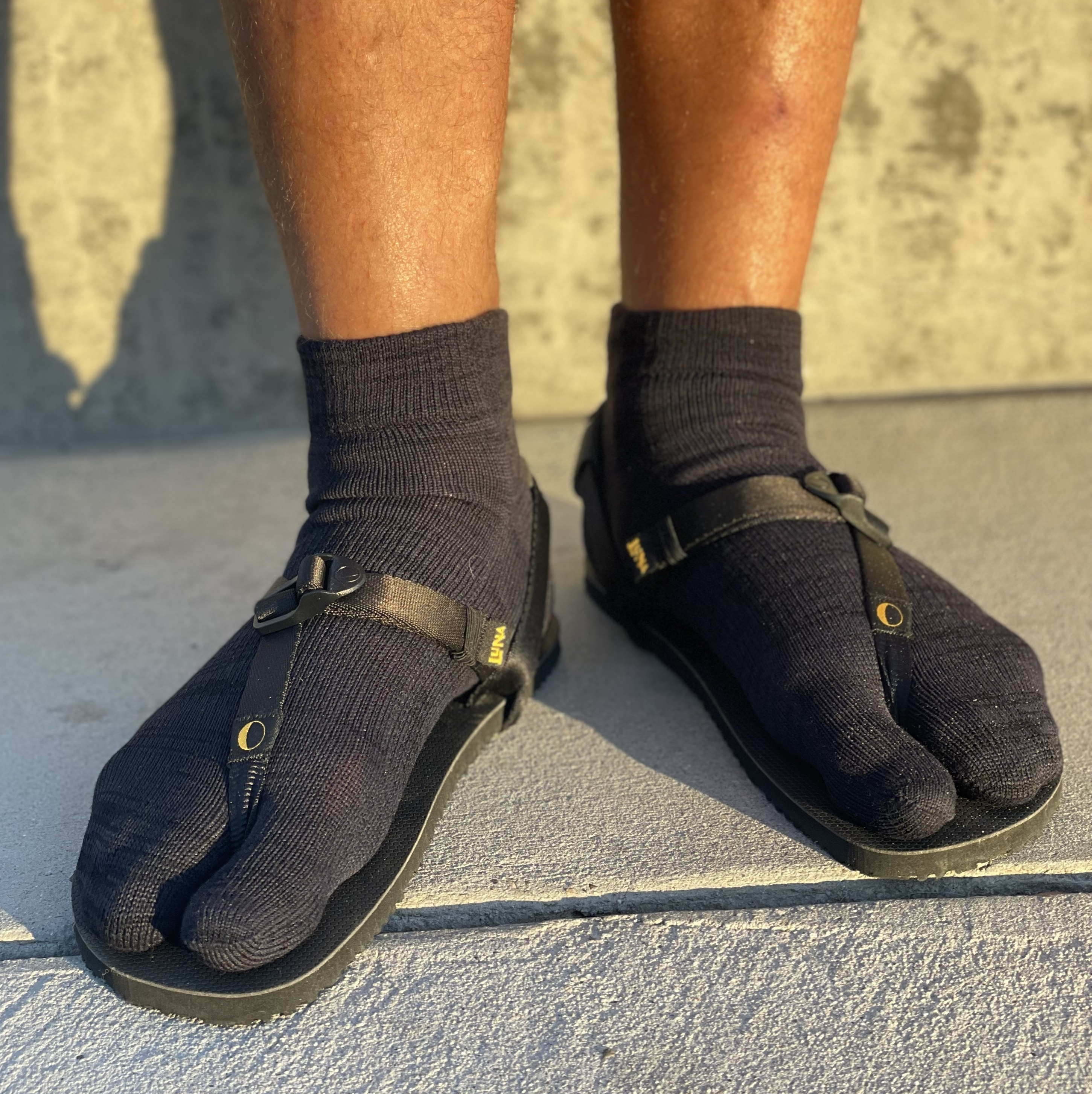 LUNA YUBI Tabi Socks - Merino Wool & Cordura - Ankle Length - LUNA Sandals