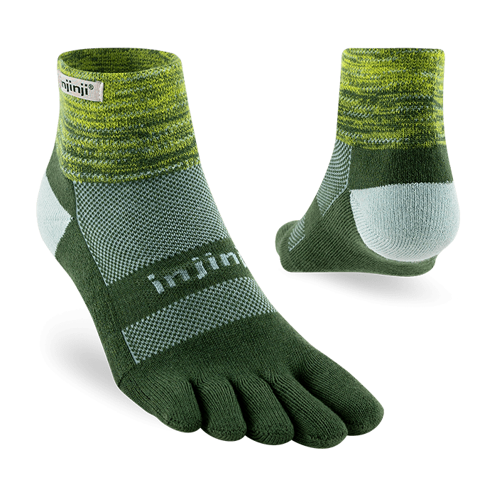 Injinji Toe Socks - Trail Midweight - Basil - pair