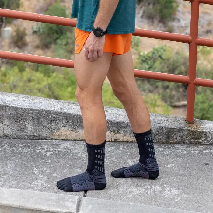 Injinji Toe Socks - Ultra Run Crew - walking the street, worn