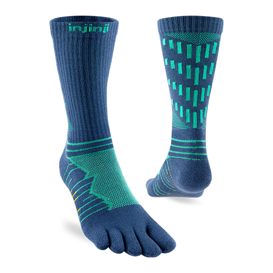 Injinji Toe Socks - Ultra Run Crew - Poseidon - pair