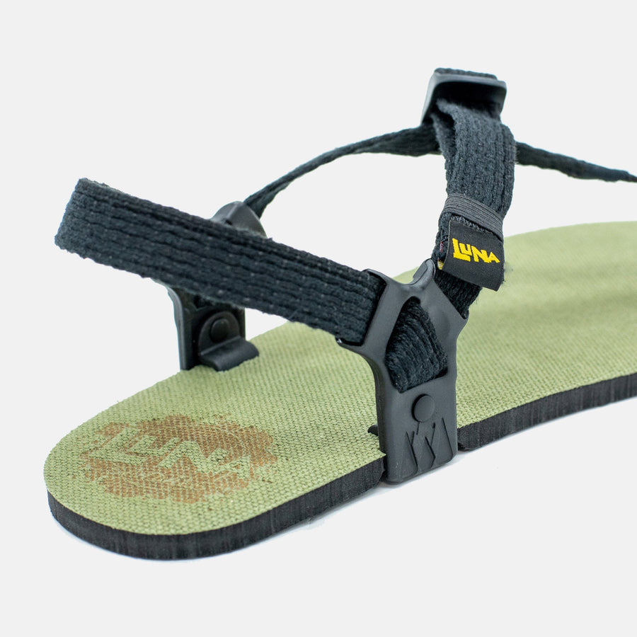 Venado Winged Edition 🇺🇸 - Olive Green footbed, Black Hemp laces - heel detail