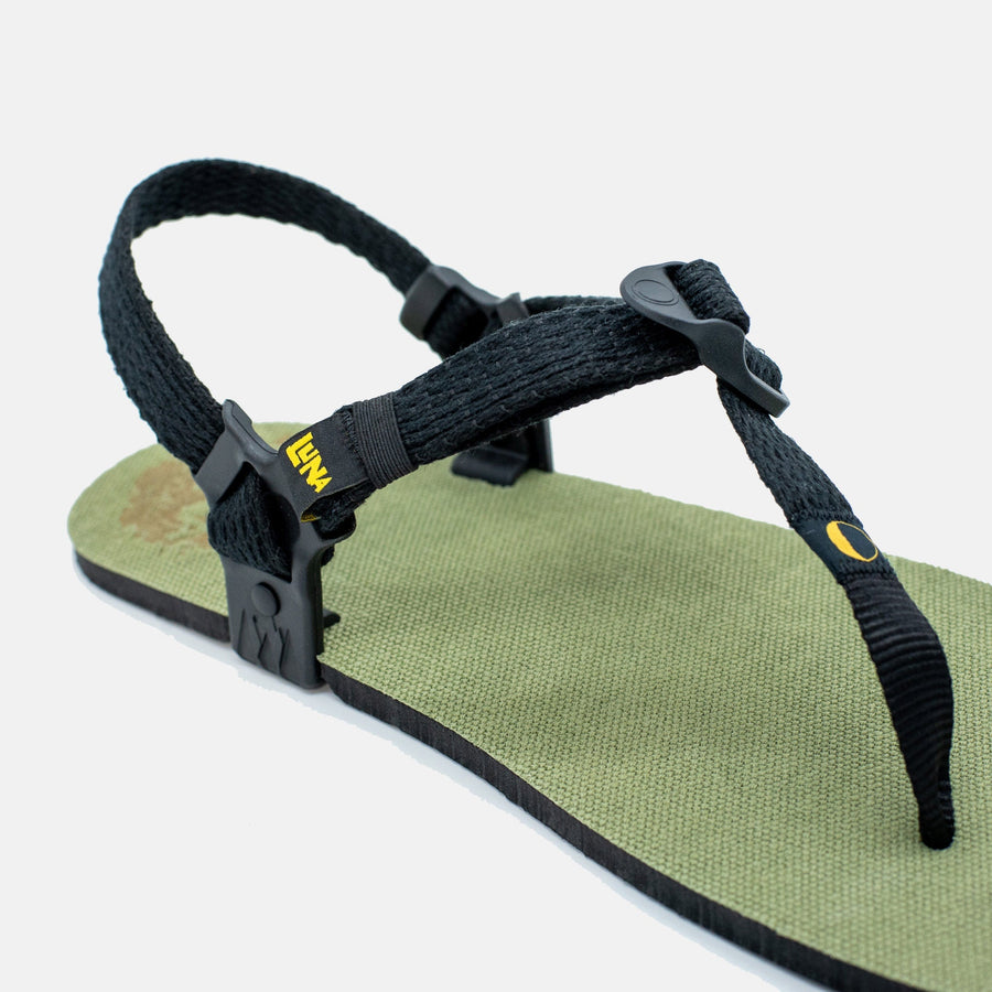 Venado Winged Edition 🇺🇸 - Olive Green footbed, Black Hemp laces - three-quarter