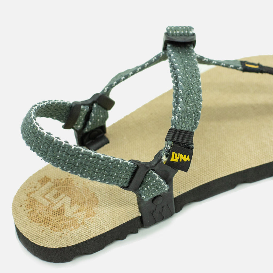 Hemp Monkey 🇺🇸 - Toasted Hemp footbed, Desert Olive laces - strap macro