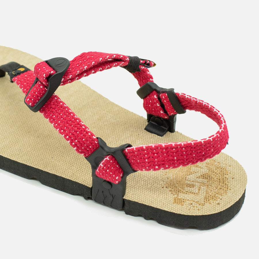 Hemp Monkey 🇺🇸 - Toasted Hemp footbed, Santa Red laces - profile