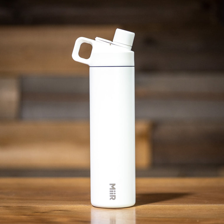LUNA X MiiR - Etched Chug Bottle in use