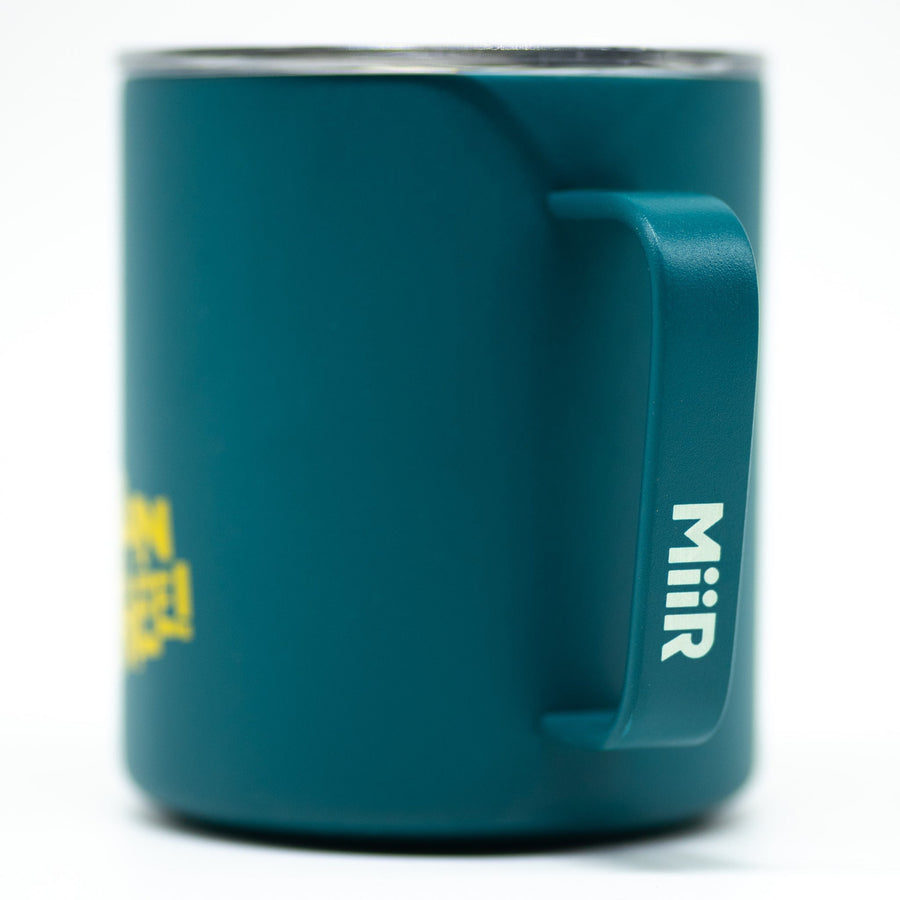 LUNA x MiiR - Run Free Camp Mug - handle macro, dark