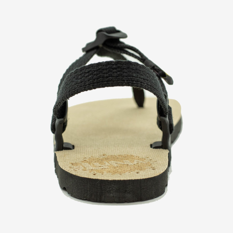 Hemp Monkey 🇺🇸 - Toasted Hemp footbed, Black laces - back view