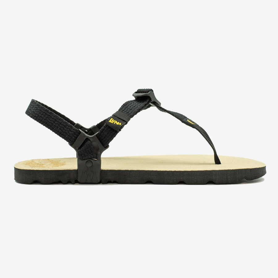 Hemp Monkey 🇺🇸 - Toasted Hemp footbed, Black laces - side profile