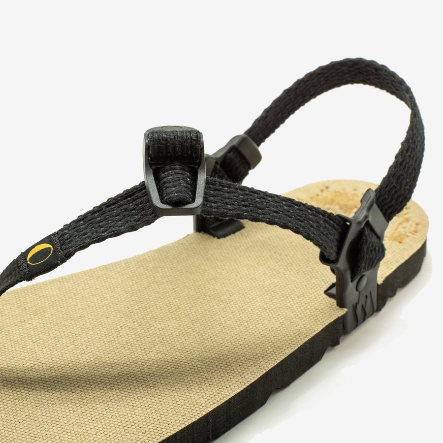 Hemp Monkey 🇺🇸 - Toasted Hemp footbed, Black laces - lace detail