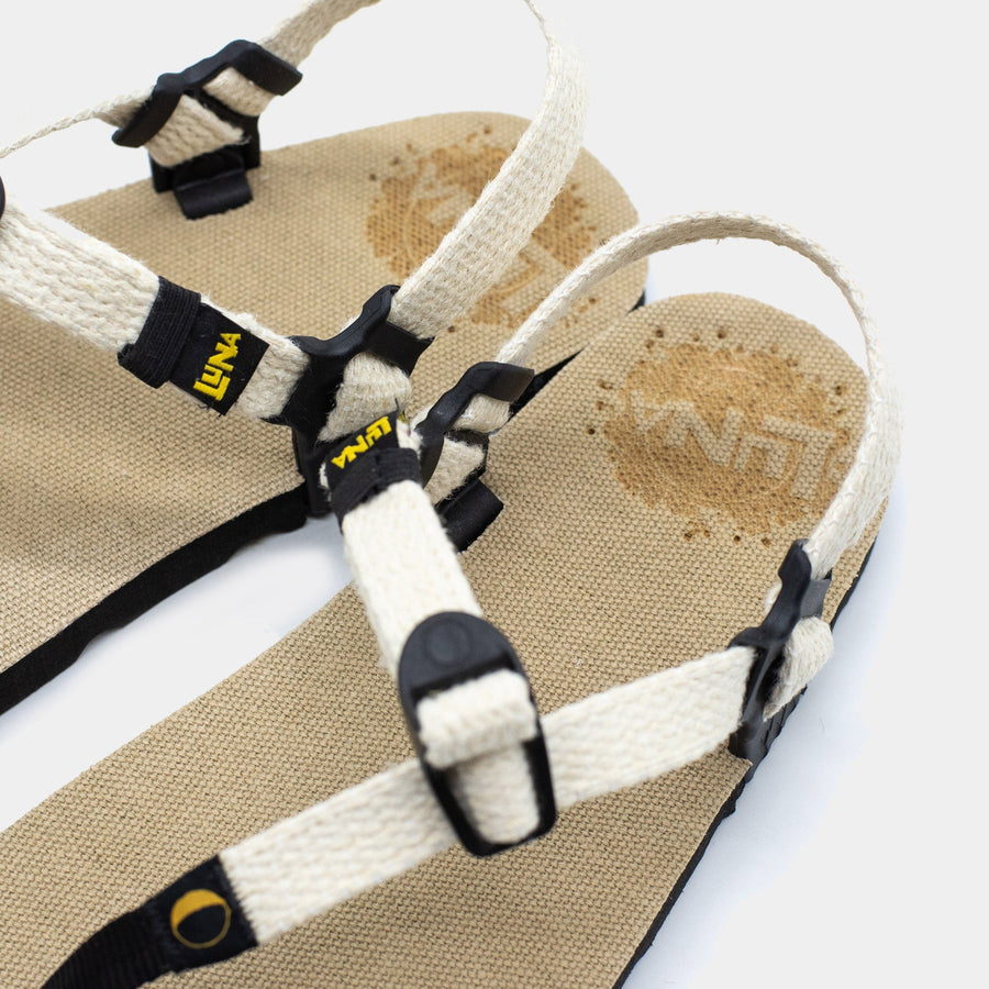 Hemp Monkey 🇺🇸 - Toasted Hemp footbed, Raw Hemp laces - strap detail