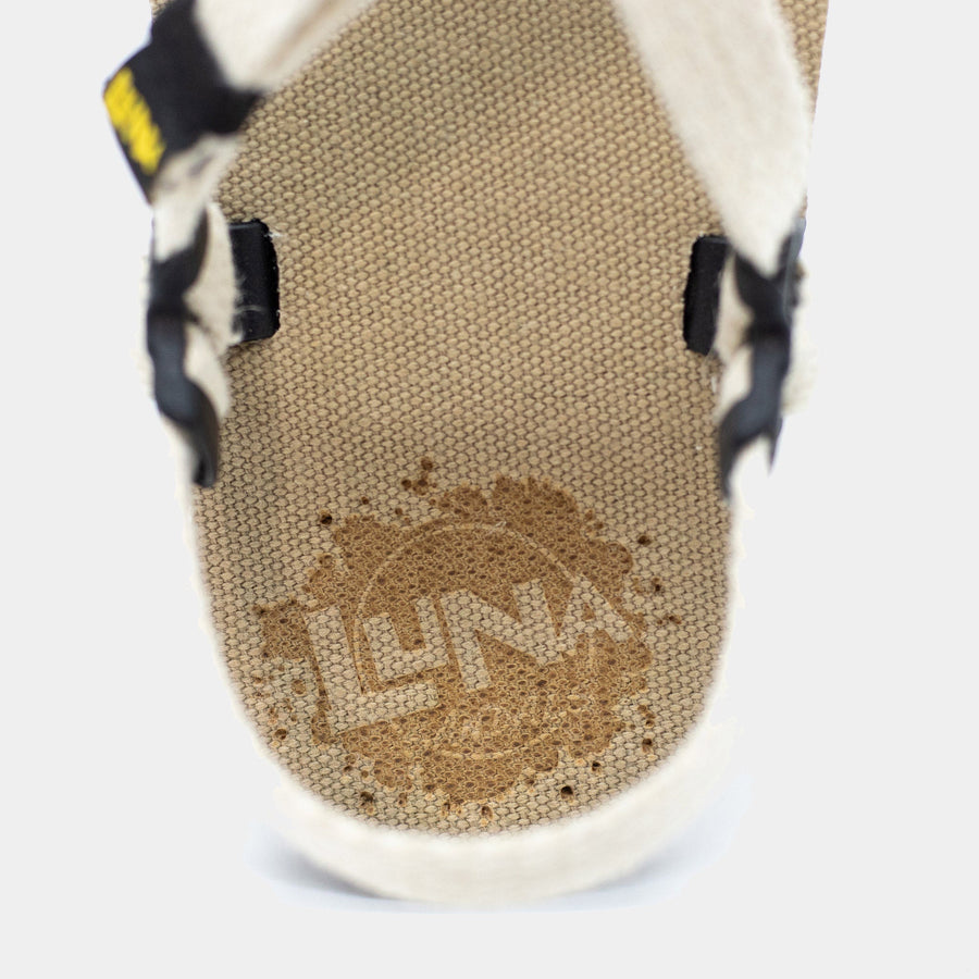 Hemp Monkey 🇺🇸 - Toasted Hemp footbed, Raw Hemp laces - heel logo detail