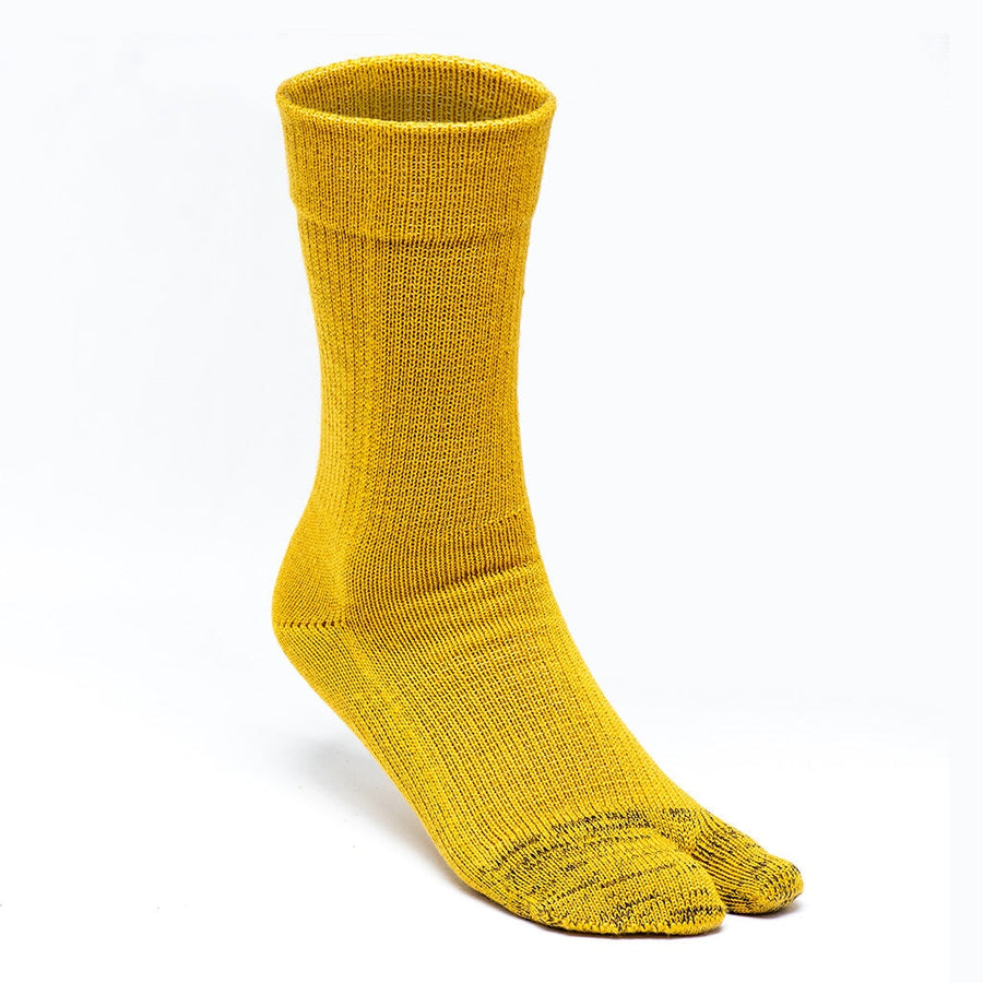 Fluffy YUBI Tabi Socks - LUNA Gold - single sock, profile