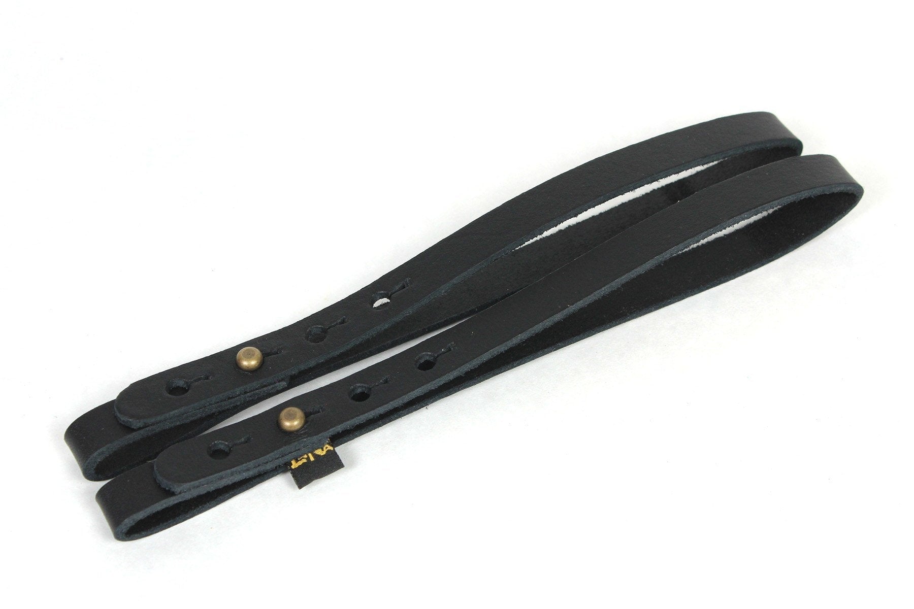 LUNA Leather Tech Straps (pair) Black / S (size M4-7/W6-9) - LUNA Sandals - 20