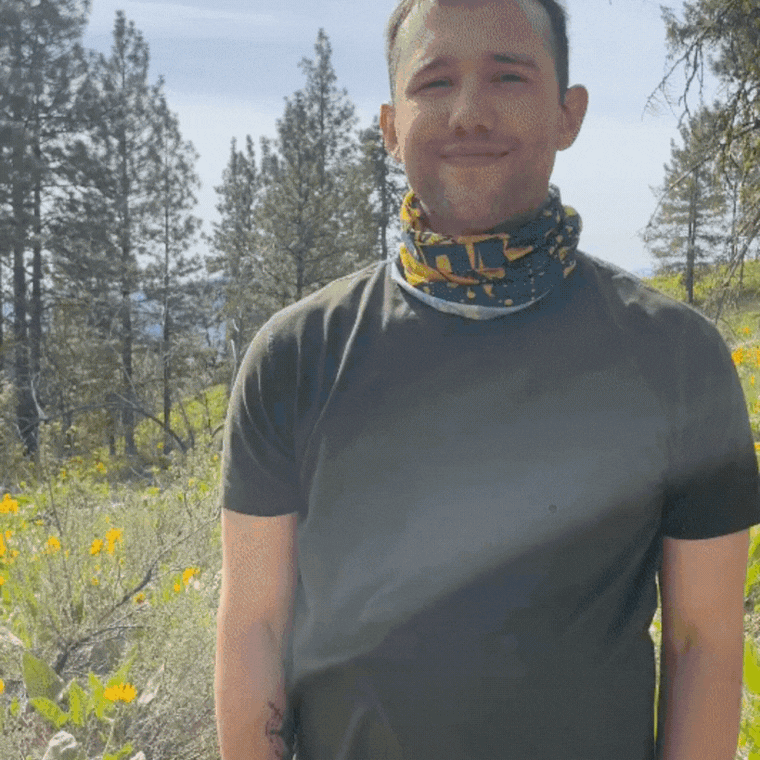 Run Free Bandito - worn as a neck gaiter