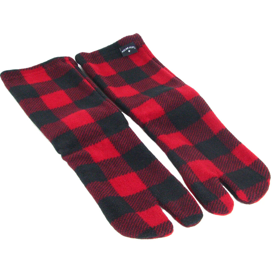 LUNA Polar Feet® Tabi Socks - buffalo plaid pair