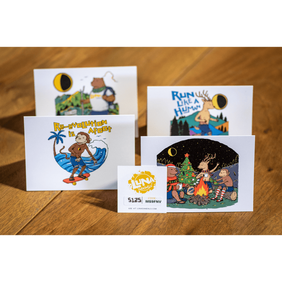 LUNA Sandals Gift Card - two-card spread