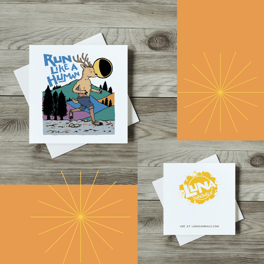 LUNA Sandals Gift Card - deer card on orange