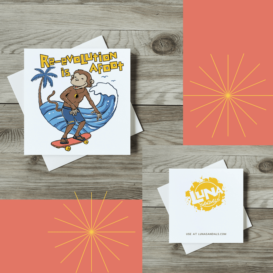 LUNA Sandals Gift Card - monkey card on coral
