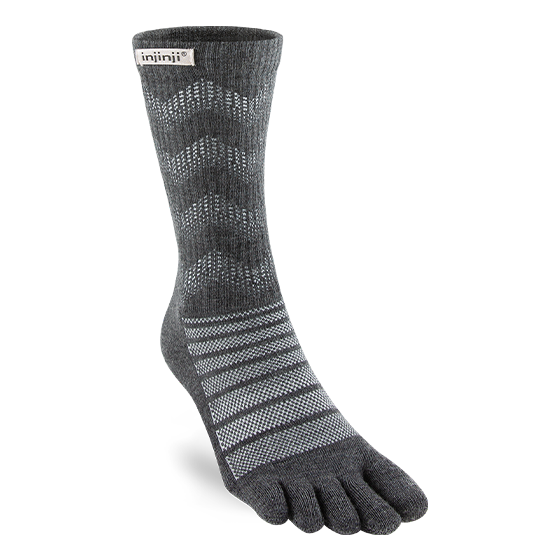 Injinji Toe Socks - Outdoor Midweight Wool - Slate - crew pair, alt