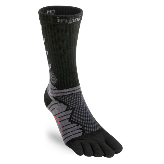 Injinji Toe Socks - Ultra Run Crew - black crew single