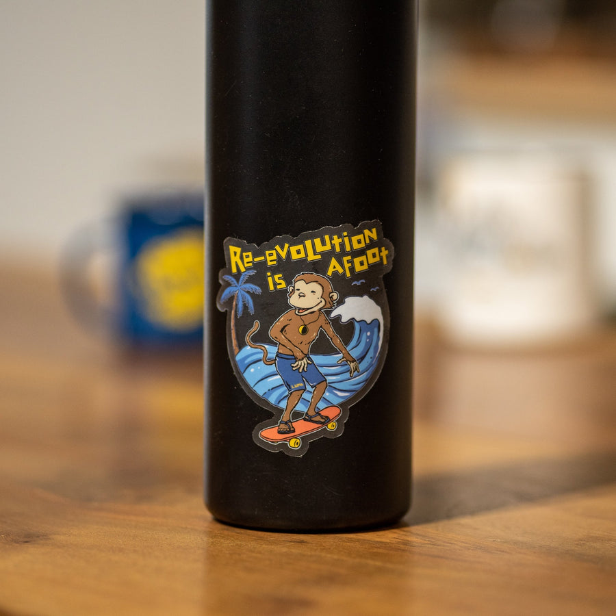 LUNA Adventure Life Sticker Pack - monkey sticker on a bottle