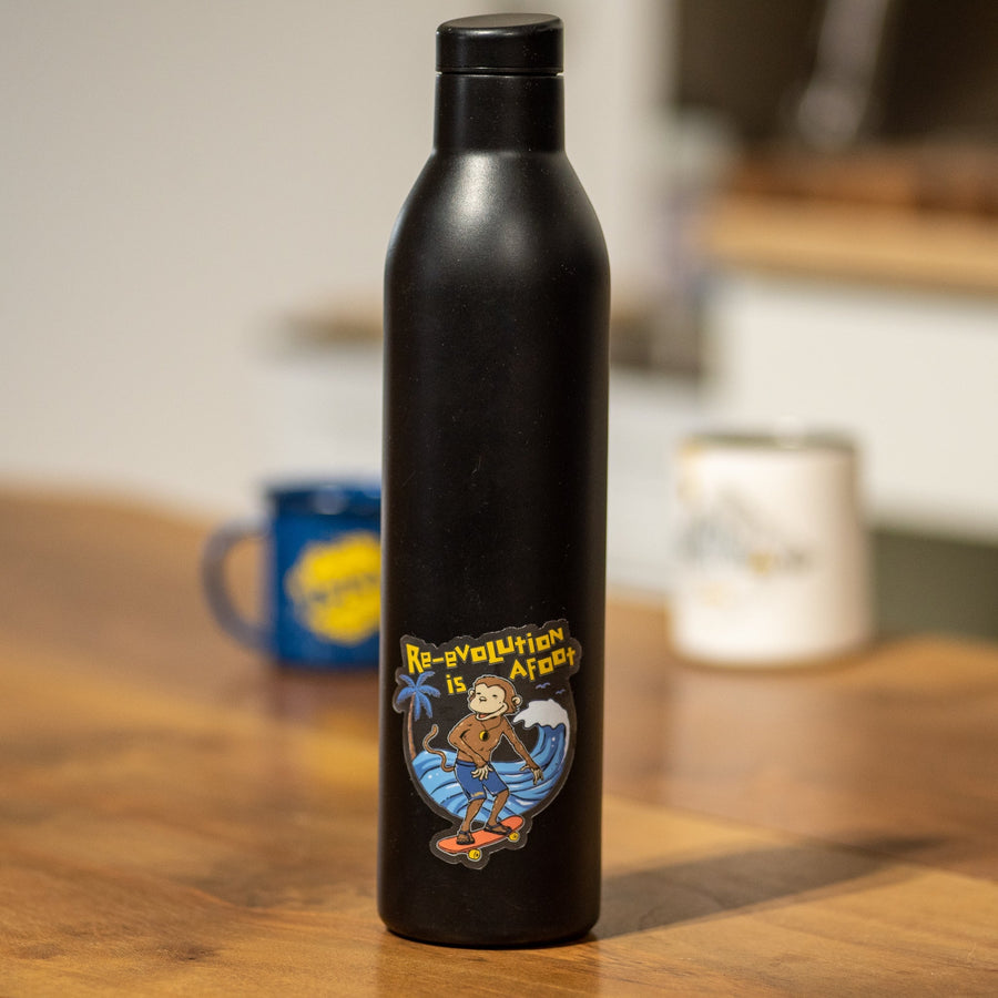 LUNA Adventure Life Sticker Pack - monkey sticker on a bottle, far