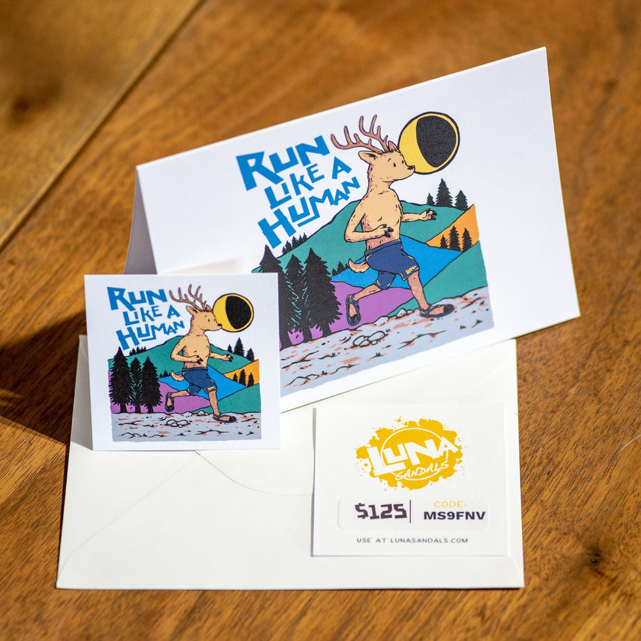 LUNA Sandals Gift Card - Run Like A Human card set