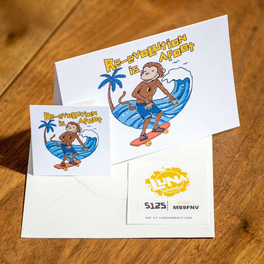 LUNA Sandals Gift Card - monkey card set