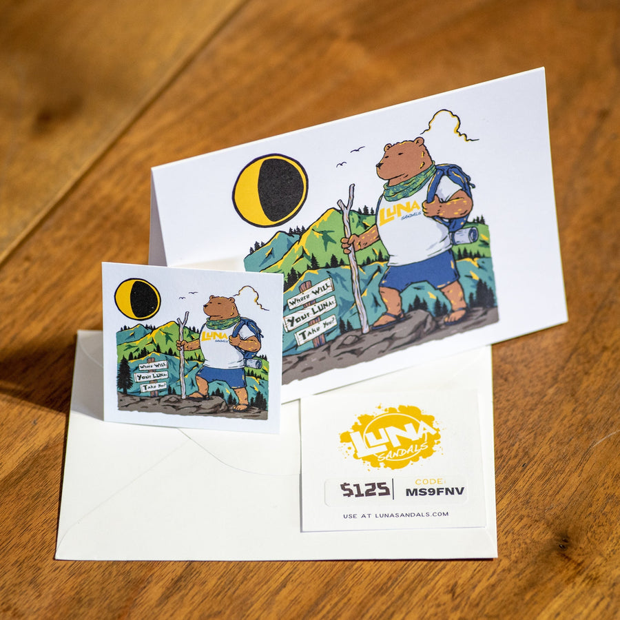 LUNA Sandals Gift Card - bear card set