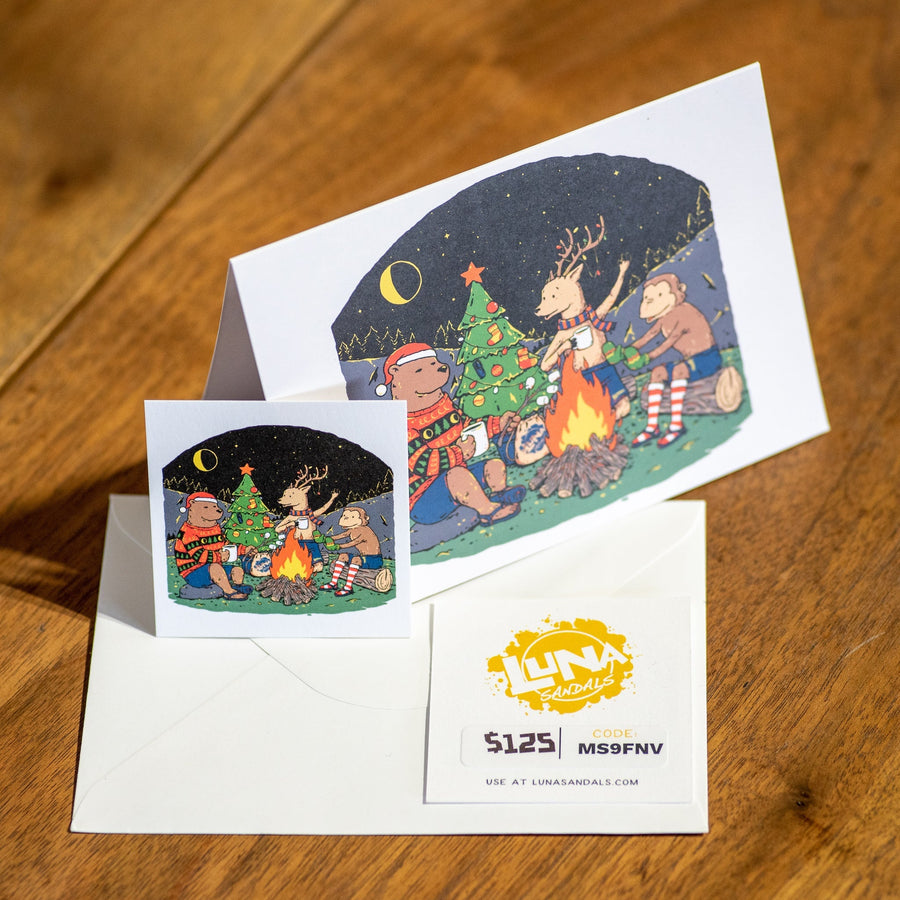 LUNA Sandals Gift Card - holiday card, envelope and gift card