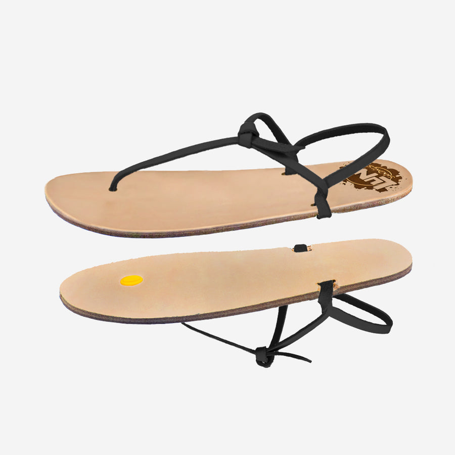 LUNA Earth Slip-On 🇺🇸 - Black Earth - pair with lacing layout