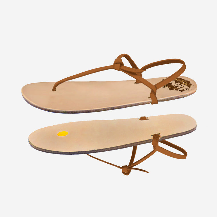 LUNA Earth Slip-On 🇺🇸 - Buckskin Brown - pair with lacing layout
