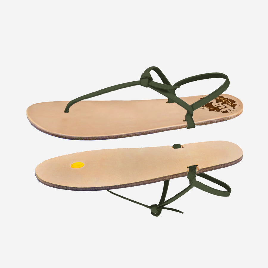 LUNA Earth Slip-On 🇺🇸 - Moss Green - pair with lacing layout
