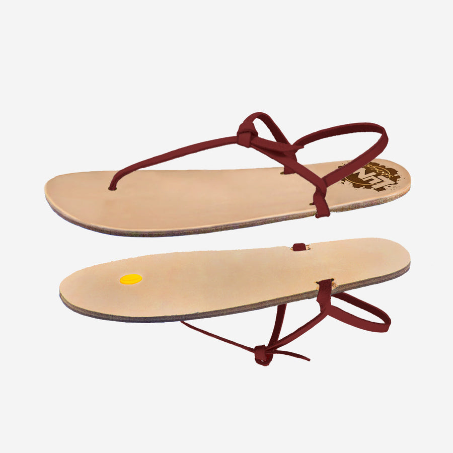 LUNA Earth Slip-On 🇺🇸 - Ruby Red - pair with lacing layout