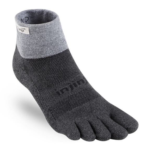 Injinji Toe Socks - Trail Midweight - charcoal crew