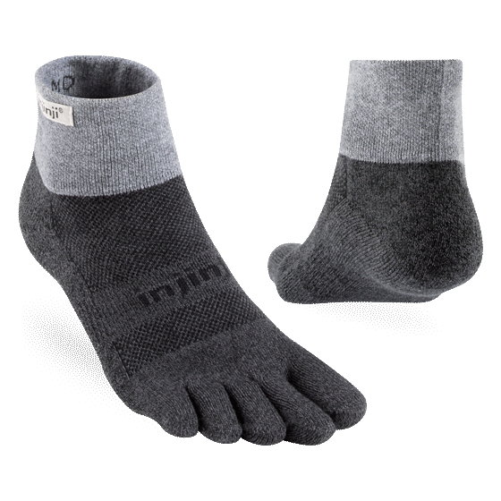 Injinji Toe Socks - Trail Midweight - charcoal mini pair