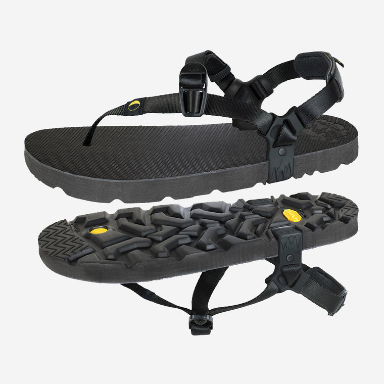 Mono Gordo Winged Edition sandal - Black - pair with outsole view