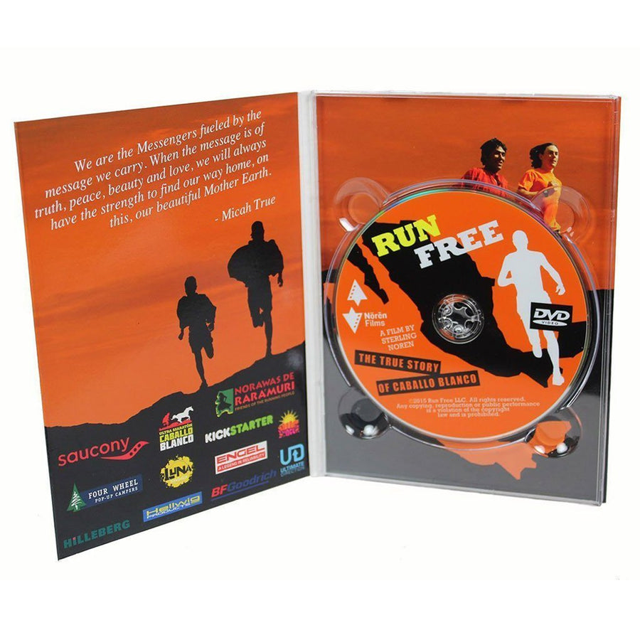 Run Free - The True Story of Caballo Blanco - DVD - open case with disc
