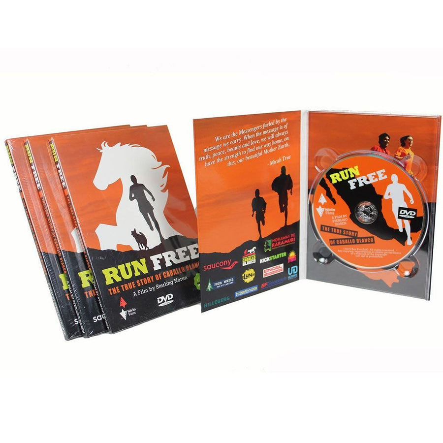 Run Free - The True Story of Caballo Blanco - DVD - stacked cases