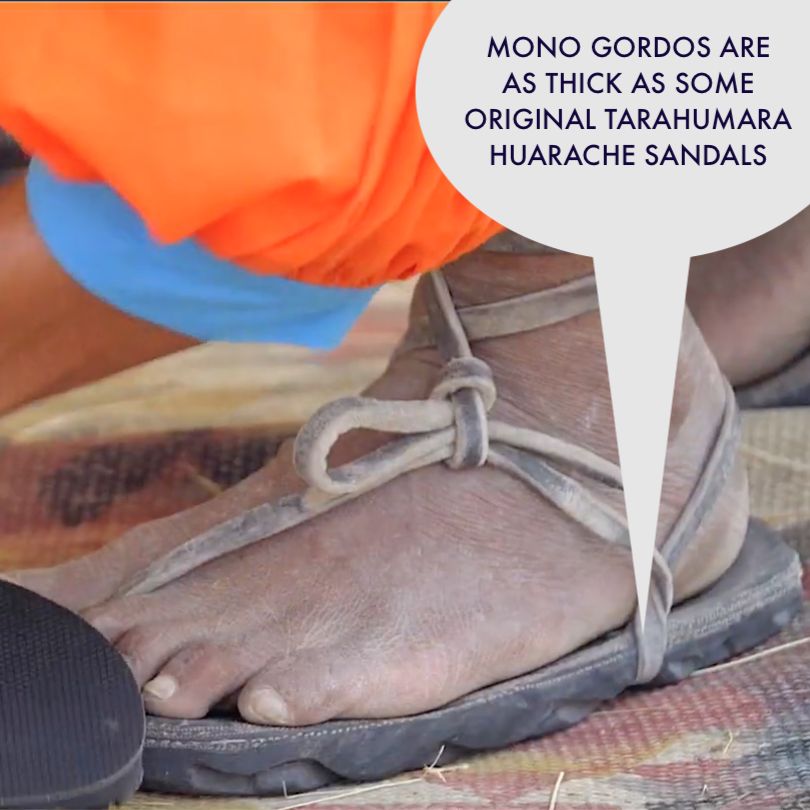 Mono Gordo Winged Edition sandal - heritage graphic, huarache comparison