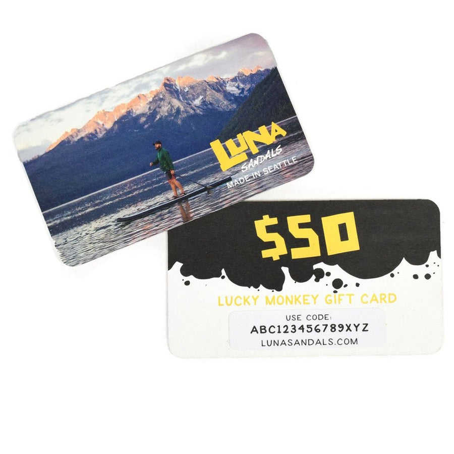 LUNA Sandals Gift Card - 50-dollar card
