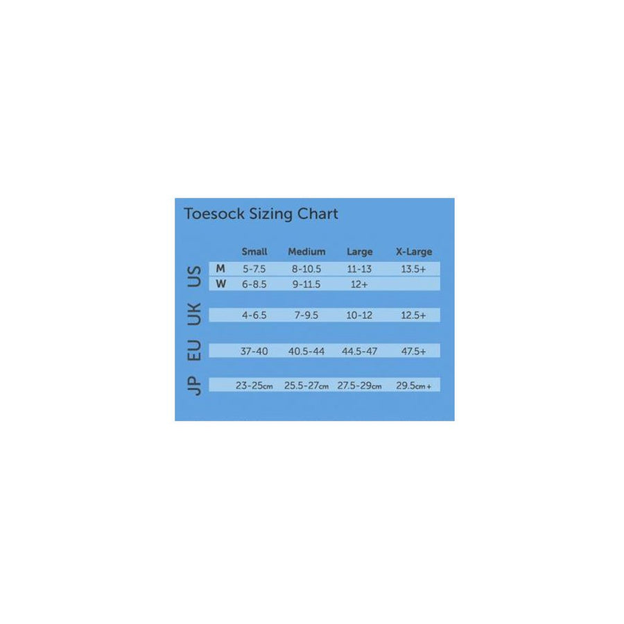 Injinji Toe Socks - Sport Original - toesock sizing chart
